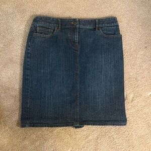 Knee length Ann Taylor loft Jean skirt